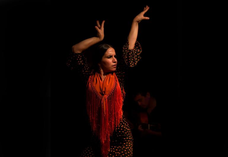Natalia García-Huidobro in Flamenco pose