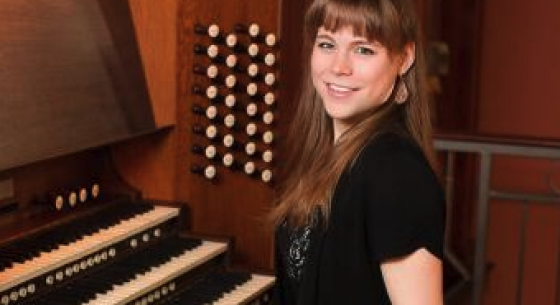 Katelyn Emerson at the organ