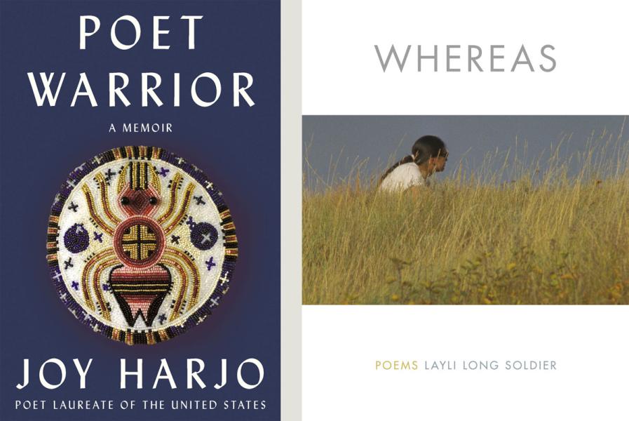 Book covers for Poet Warrior and Whereas