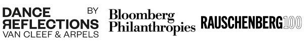 Logos: Dance Reflections by Van Cleef & Arpels, Bloomberg Philanthropies, Rauschenberg100