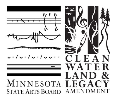 Minnesota State Arts Board logo and Clean Water Land & Legacy Amendment logo