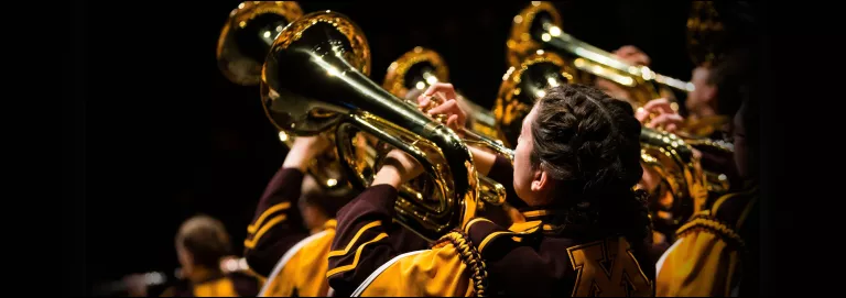 U of M Marching Band Horn section