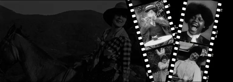 filmstrips of old film stills
