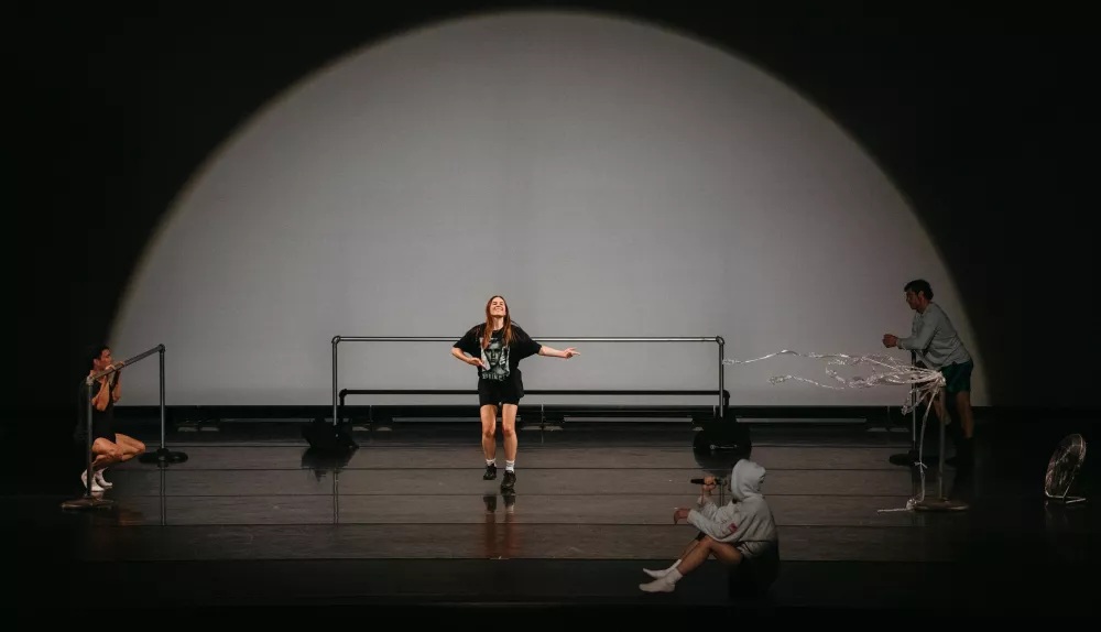 Kat Wallich and Perfume Genius on the Northrop stage