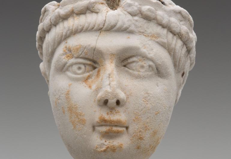 Honorius as child sculptured marble head
