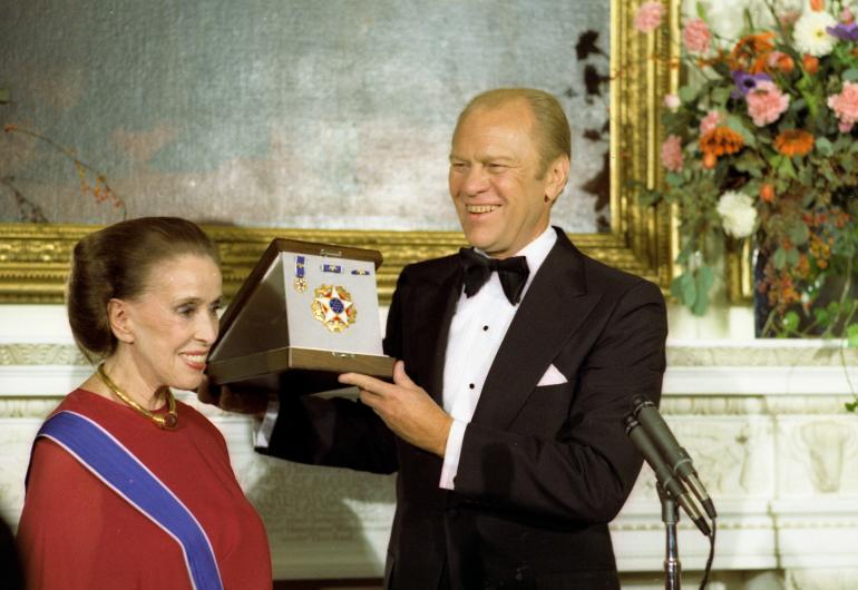 Martha Graham with President Gerald Ford