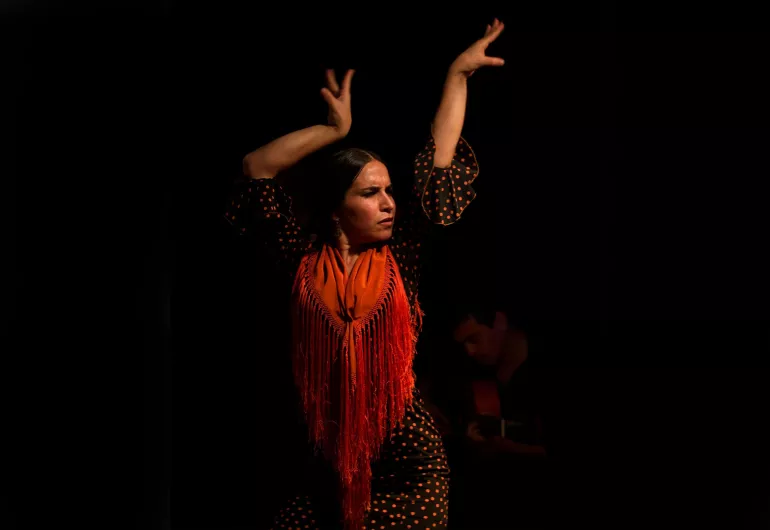 Natalia García-Huidobro in Flamenco pose