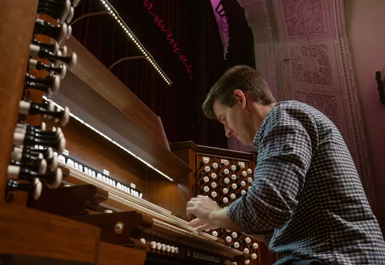 Greg plays the Northrop organ