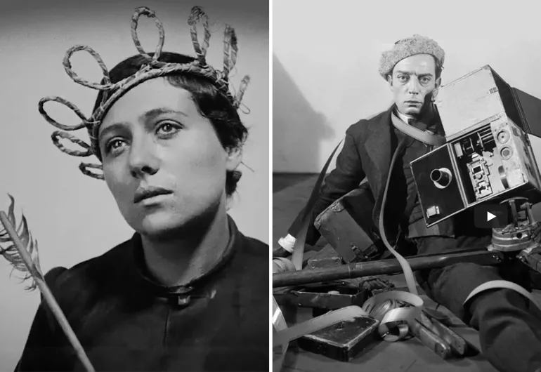 Stills from black and white movies.