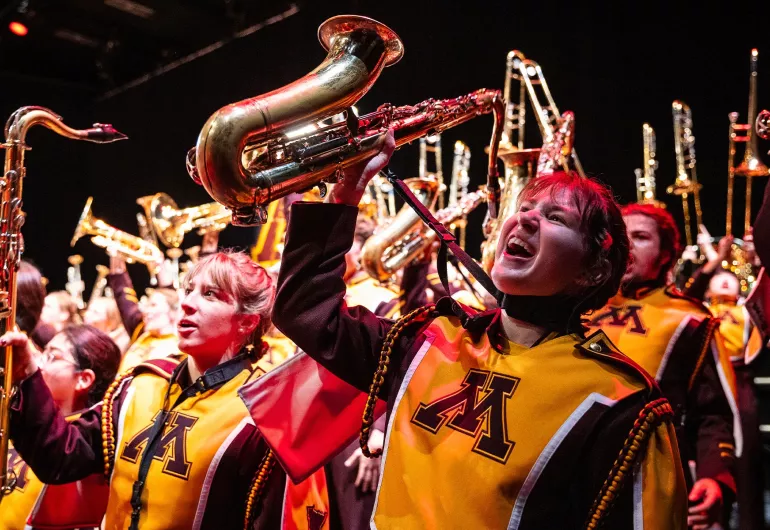 Link, UMN Marching Band student matinee event page