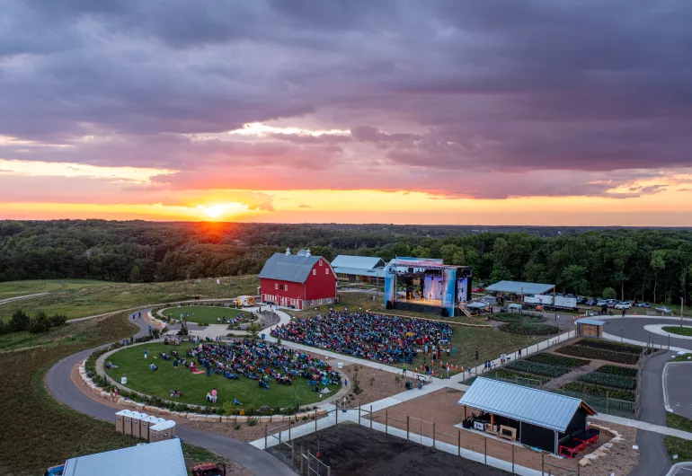 A view of the ABT Across America event from the air.