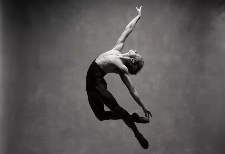 Daniil Simkin leaps in the air