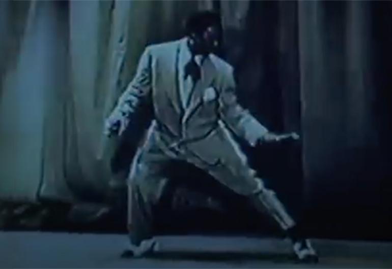 Video still of male tap dancer from 1950/1960s