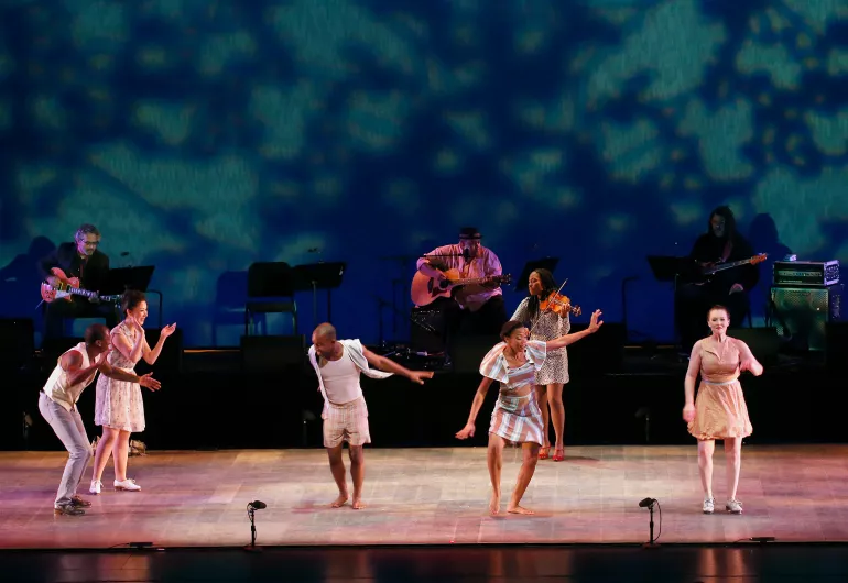 Tap dancers on stage