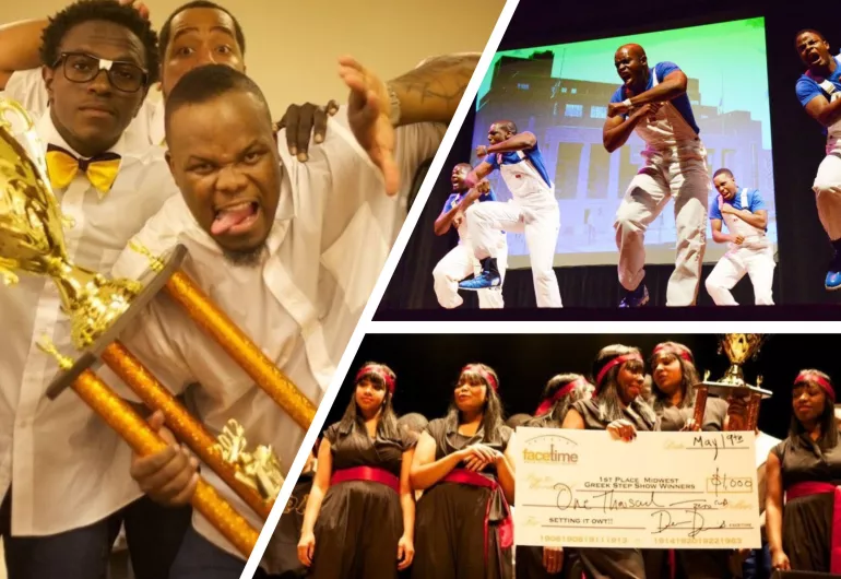 Photo collage of past Step teams