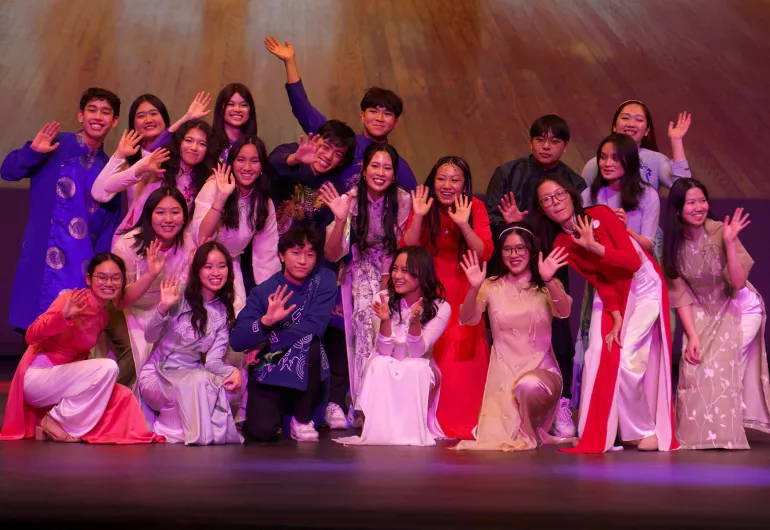 The coordinators of the 2024 Tet Show from the Vietnamese Student Association of Minnesota