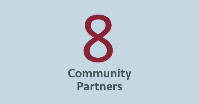 Eight community partners