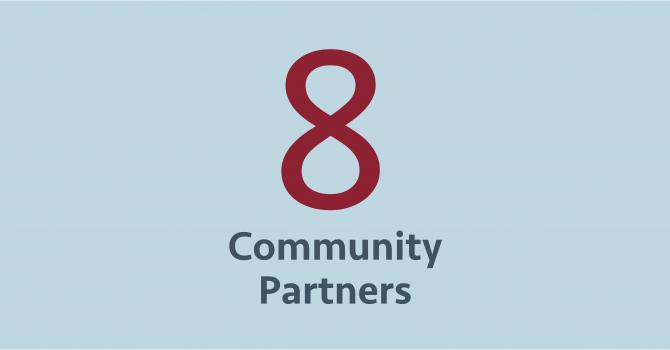 Eight community partners