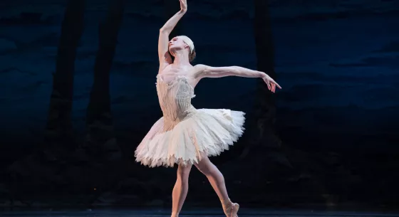 Ballerina Sara Webb dances as part of Houston Ballet's Swan Lake