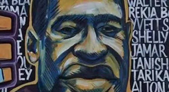 Image of a mural with George Floyd's likeness
