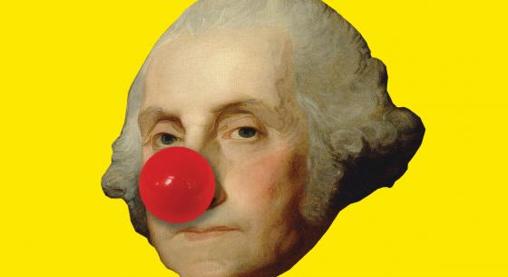 george washington with clown nose