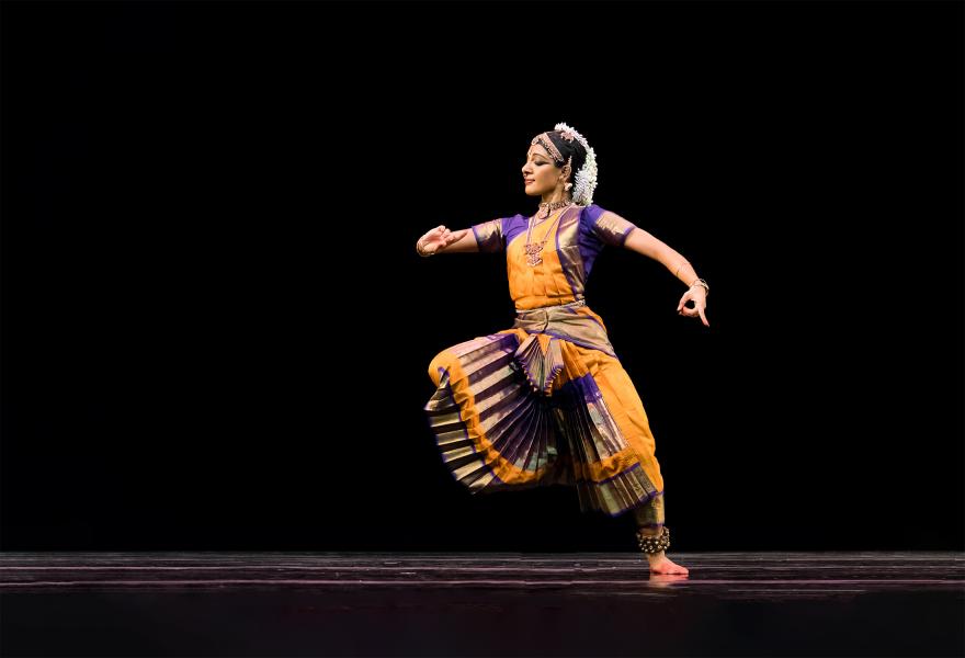 Ragamala dancer in gold