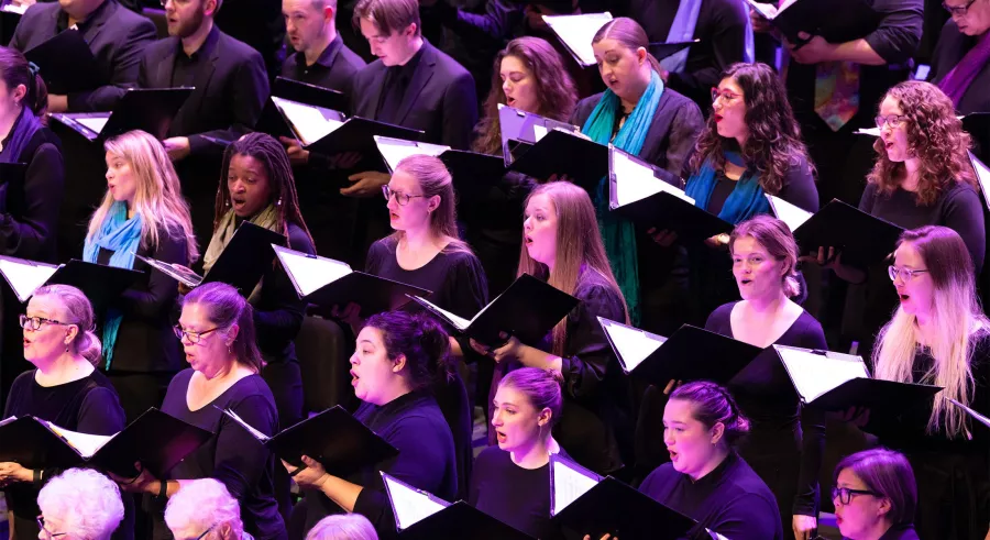 Above shot of VocalEssence Chorus.