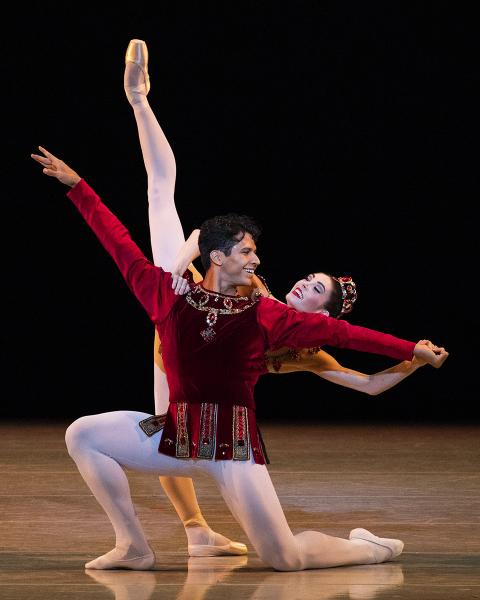 Scene from Rubies with Beckanne Sisk and Hadriel Diniz of Ballet West