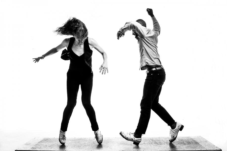 Myelination. Dancers, Michelle Dorrance and Byron Tittle