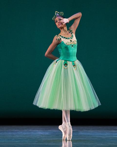 Scene from Emeralds with Katlyn Addison of Ballet West