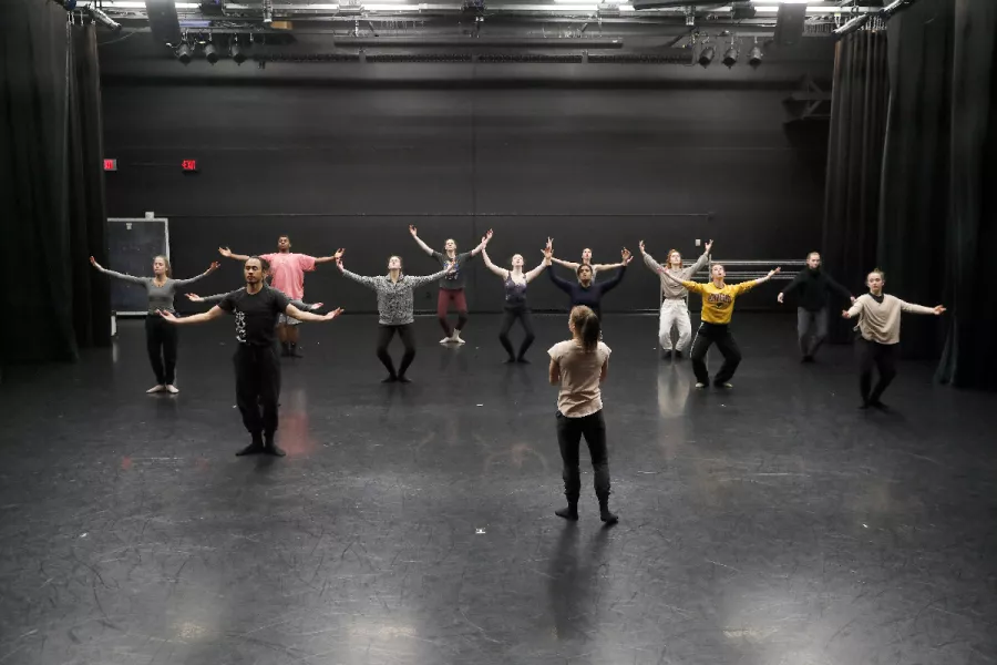 Members of Black Grace performed during master class at the University of Minnesota's Baker Center on Nov 8