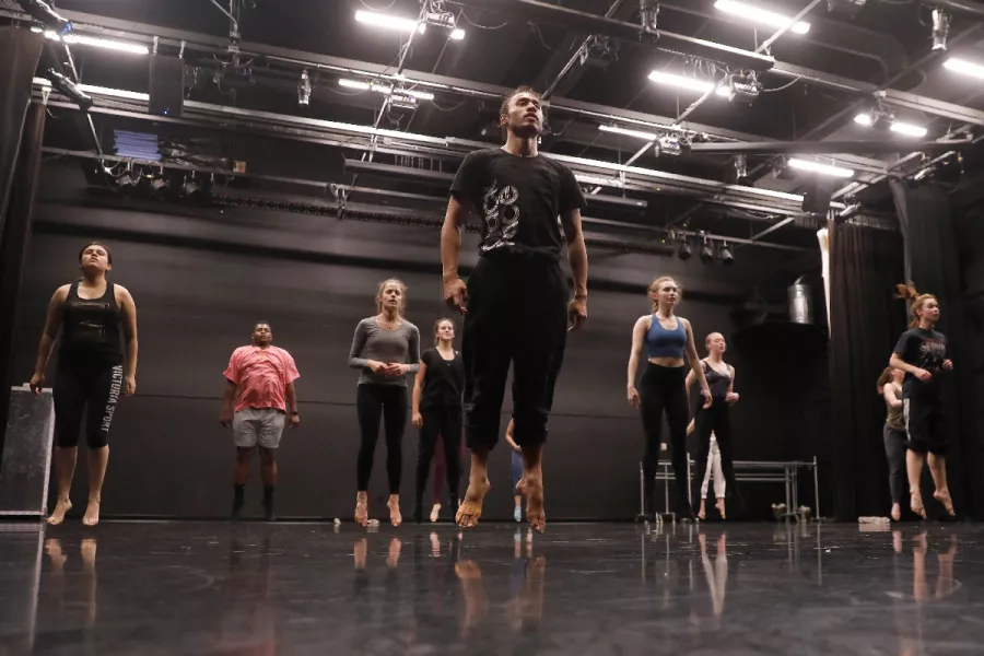 Master class with U of M dance students at Barker Center