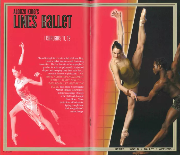 Alonzo King's Lines Ballet magazine ad from 