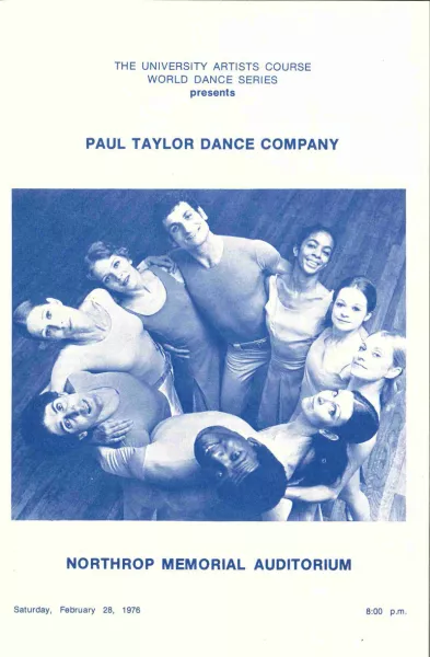 Poster for Paul Taylor Dance Company February 1976